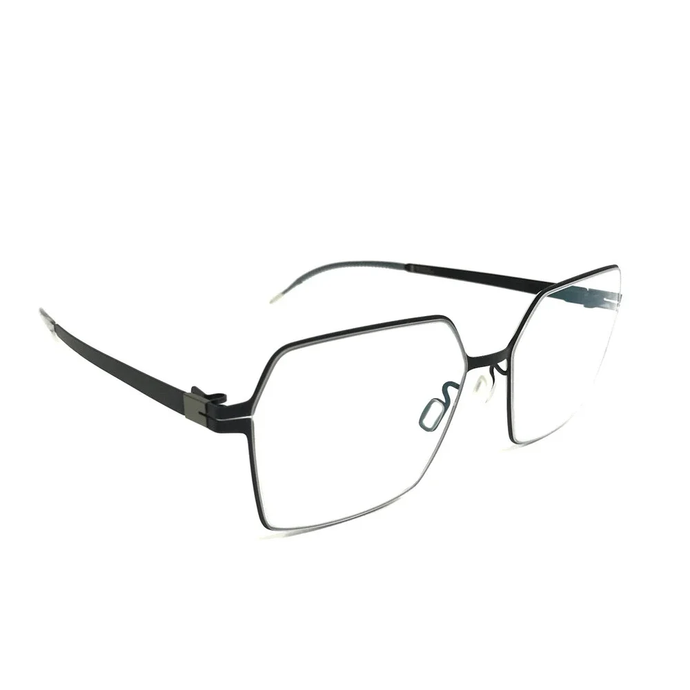 lool Eyewear Eyeglasses Frames HEXIA BK Black Geometric Hexagonal 53-16-137
